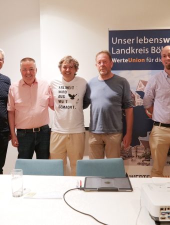 Michael Ballweg mit dem WerteUnion Kreisvorstand